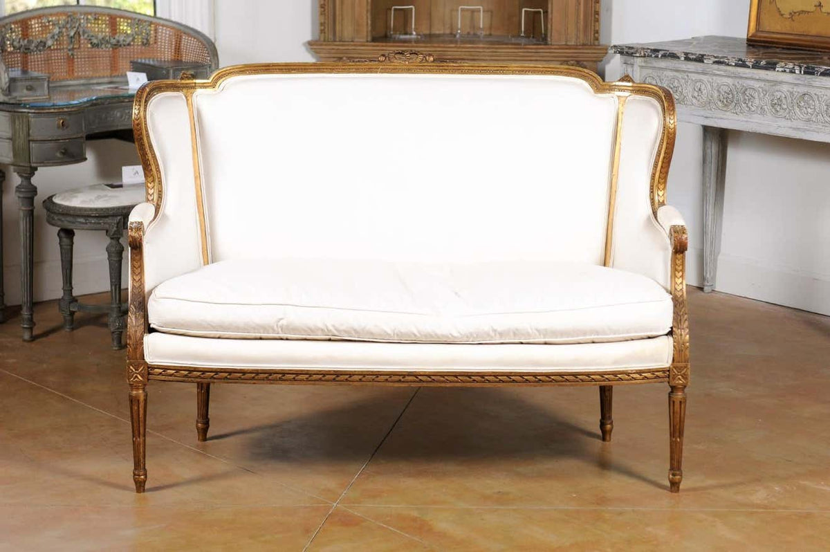 Dioréne — Handcrafted Teak Louis XVI-Inspired Settee