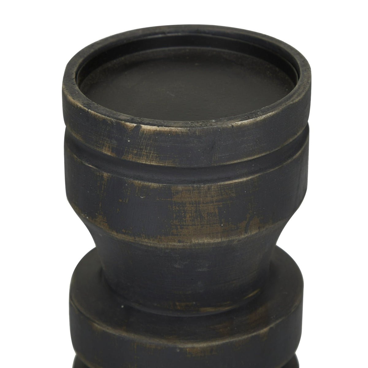 Charwood Serenade — Black Turned Wood Candle Holder Set