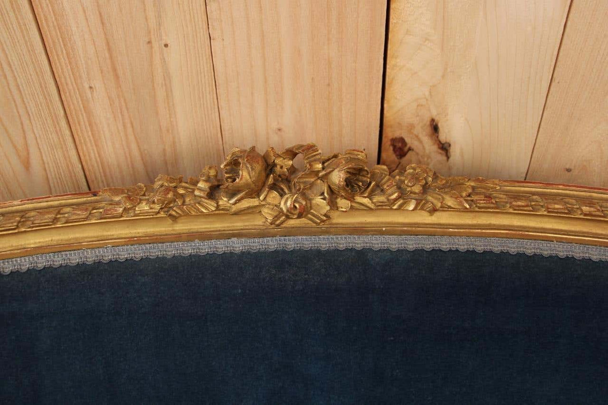 Saphir Impérial — French Neoclassical Gilded Settee