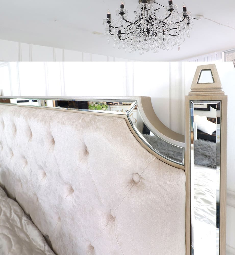 Éclat Frame — Neoclassical Upholstered Bed