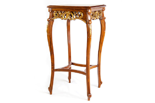 Aurelquin — Handcrafted Carved Wood Occasional Table