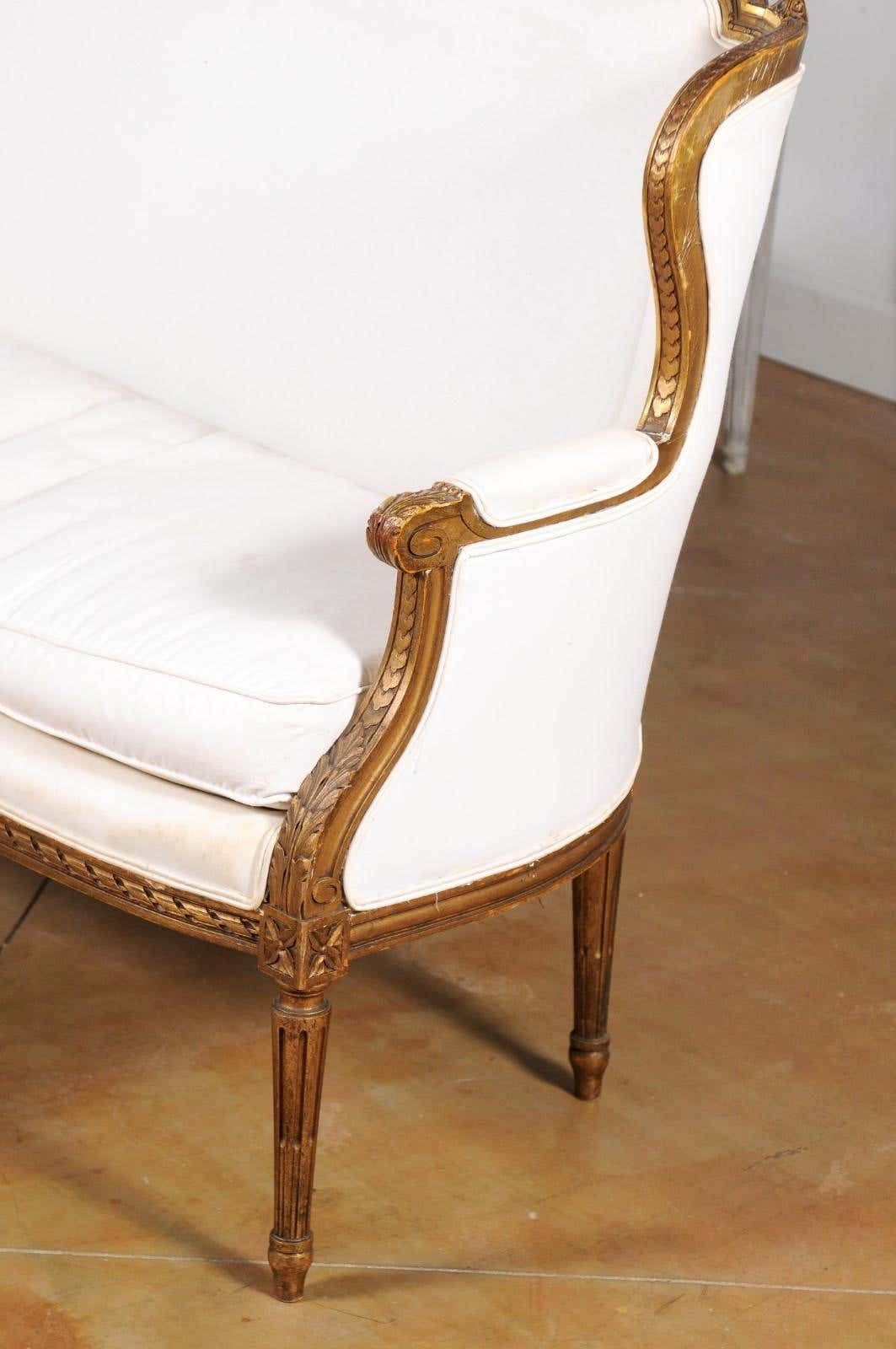 Dioréne — Handcrafted Teak Louis XVI-Inspired Settee