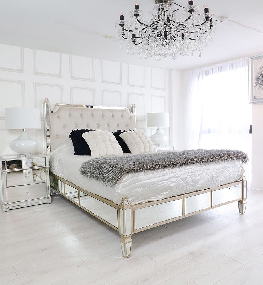 Éclat Frame — Neoclassical Upholstered Bed