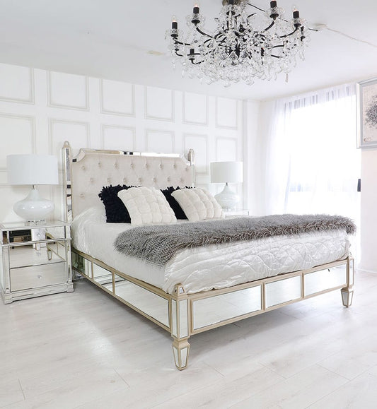 Éclat Frame — Neoclassical Upholstered Bed