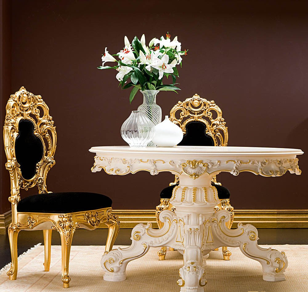 Luthienne — Gilded Rococo Dining Collection