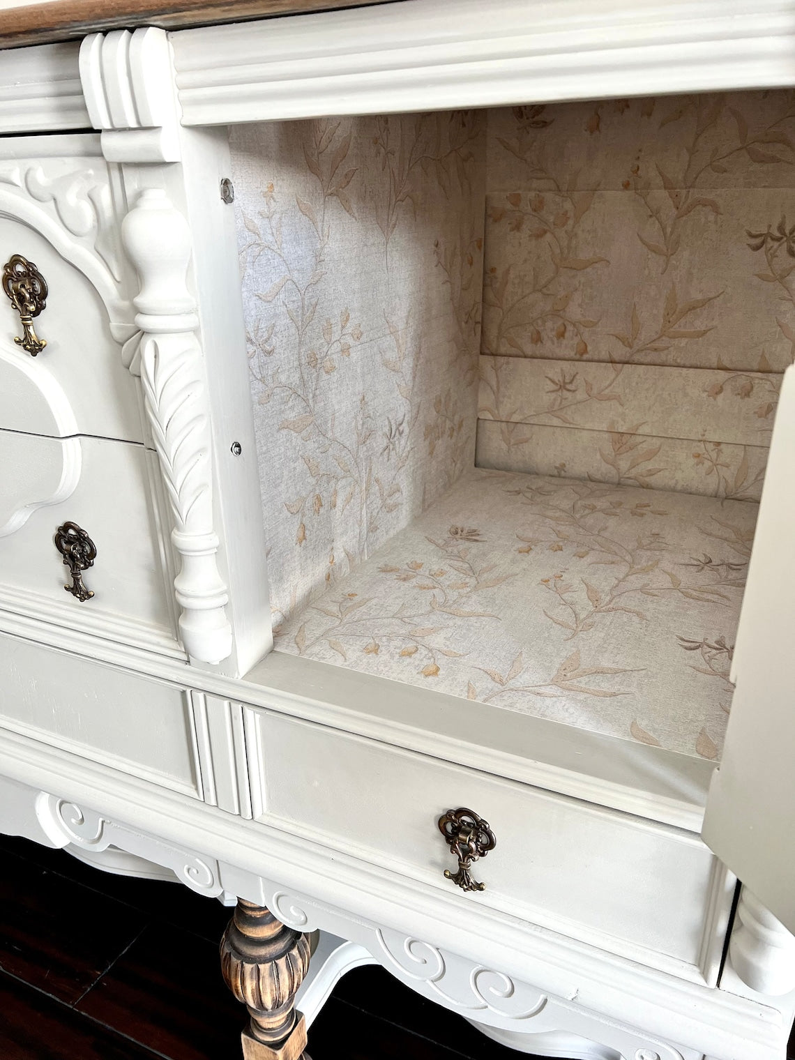 The Montpellier Sideboard — French Provincial Carved Wood Sideboard