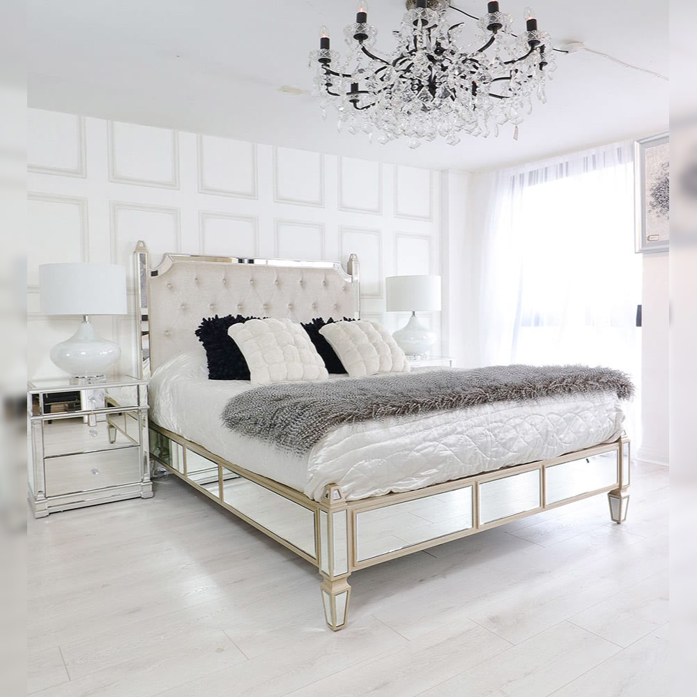 Éclat Frame — Neoclassical Upholstered Bed