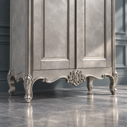 L'Ombre d'Argent — French Rococo Painted Wardrobe