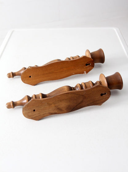 Aristide Wall Sconces — Traditional Turned Wood Candle Holders