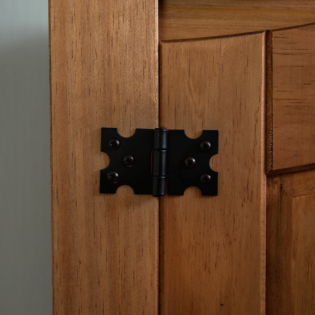 Ember & Iron — Rustic Two-Door Wood Wardrobe