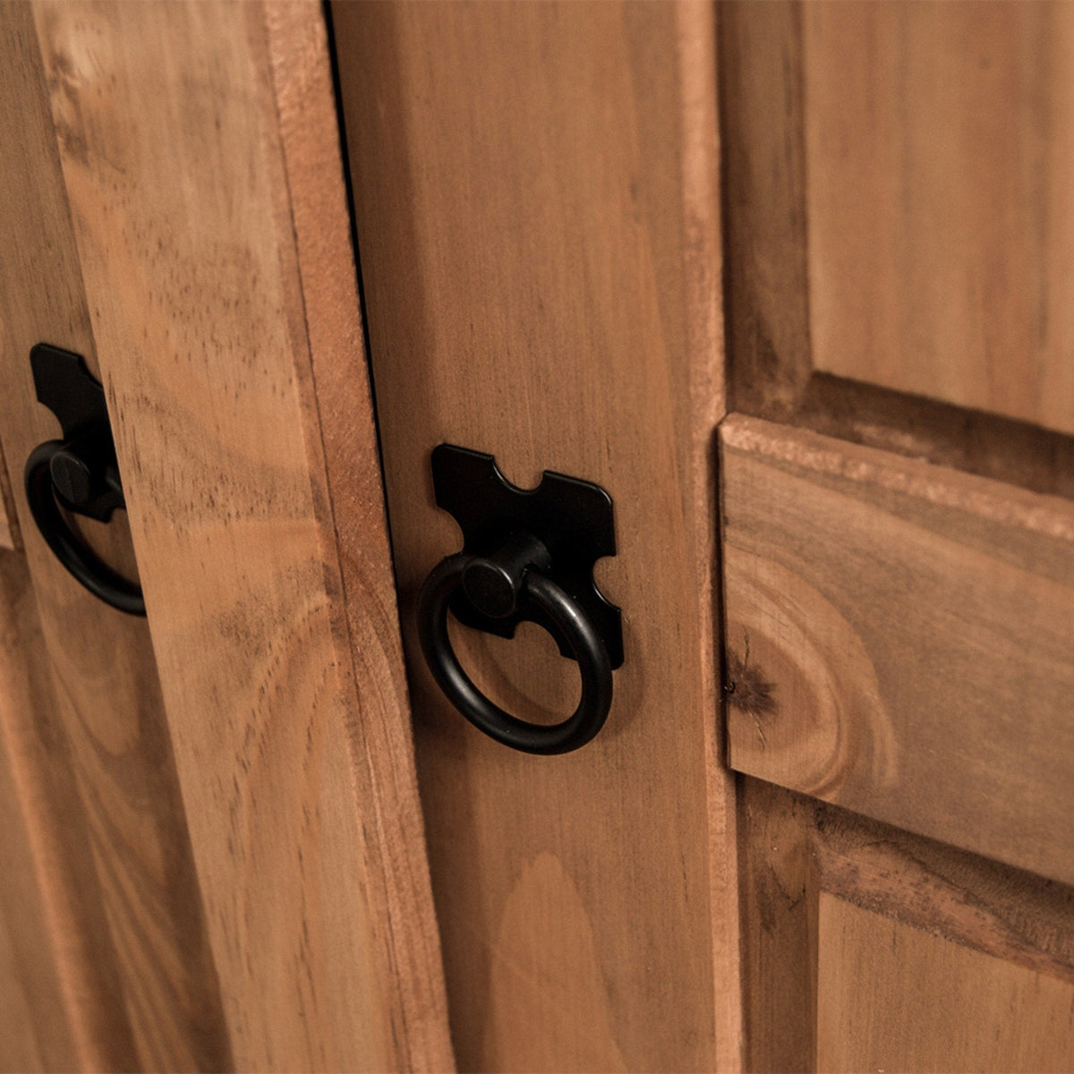 Le Bastion du Bois — Rustic Three-Door Wood Wardrobe