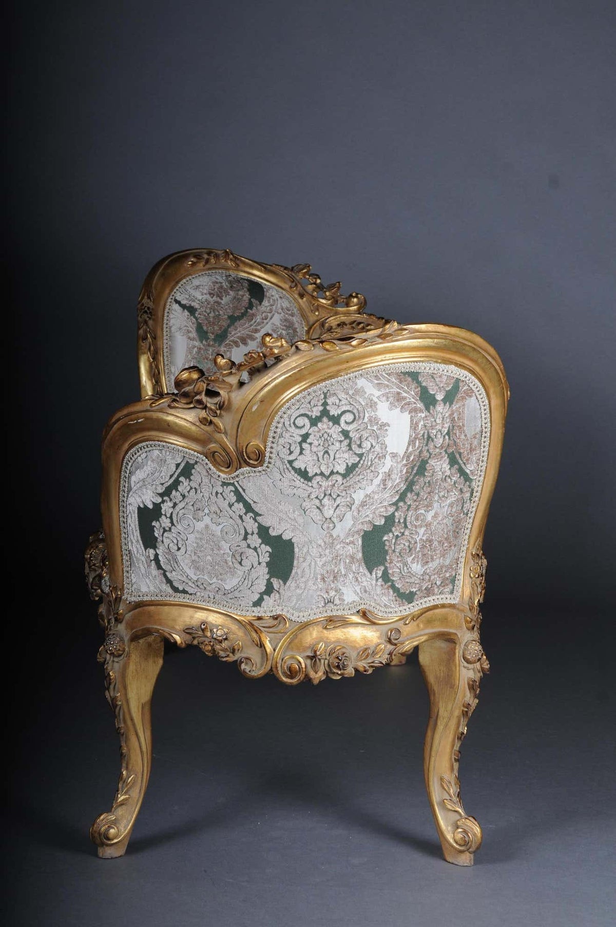 Épine de Lune — French Rococo Gilded Carved Chaise