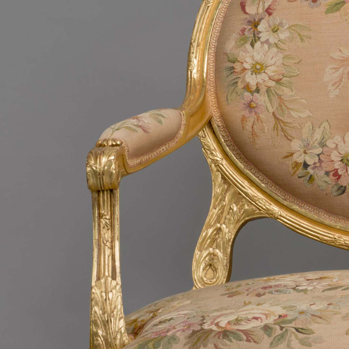 Éclat Murmuré — French Neoclassical Gilded Upholstered Settee