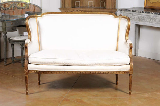Dioréne — Handcrafted Teak Louis XVI-Inspired Settee