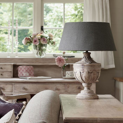 Château Fleur — French Provincial Carved Wood Table Lamp