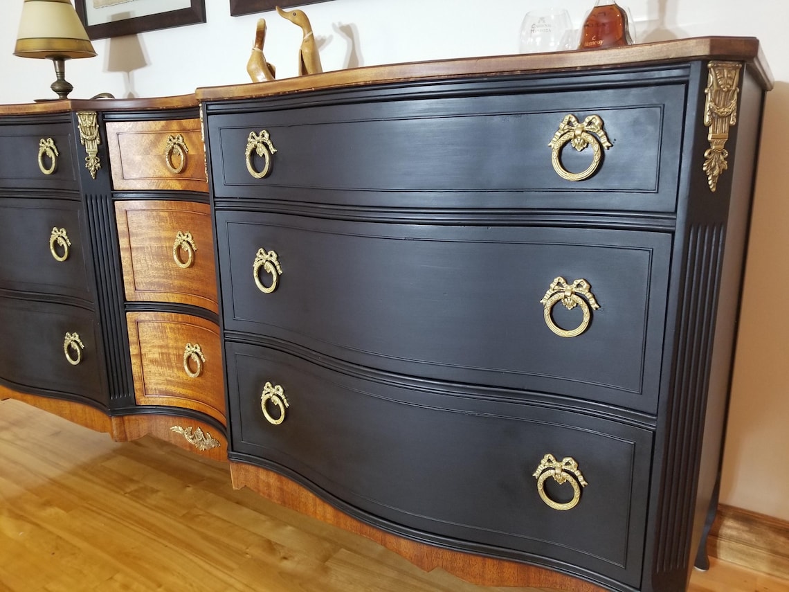 The Golden Pause — French Provincial Painted Wood Sideboard
