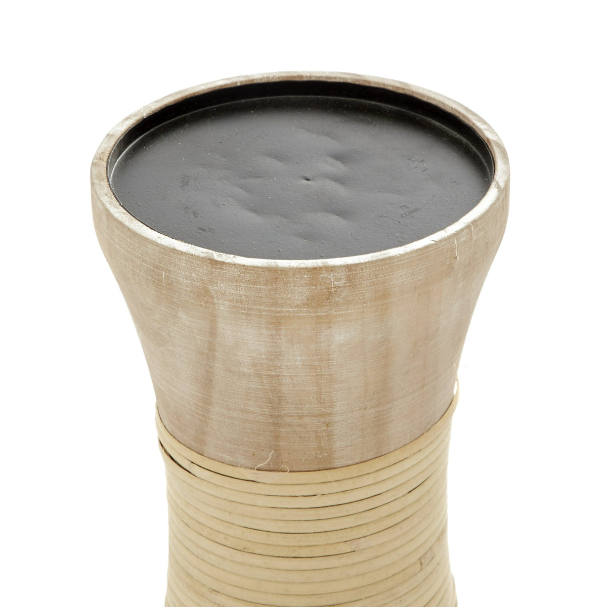 Solène Candles — Natural Turned Wood Candle Holder Set