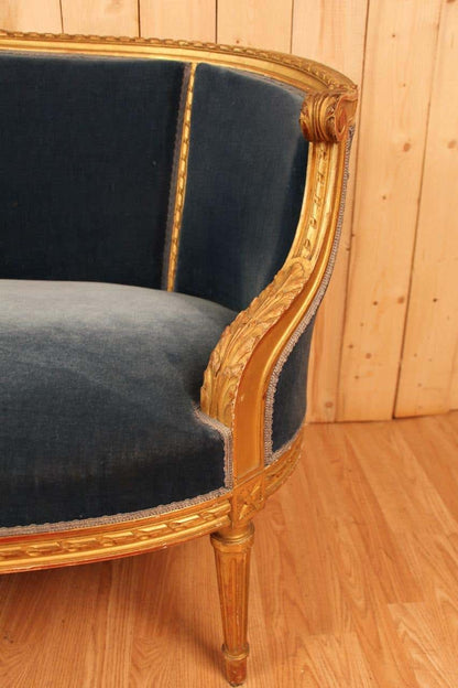 Saphir Impérial — French Neoclassical Gilded Settee
