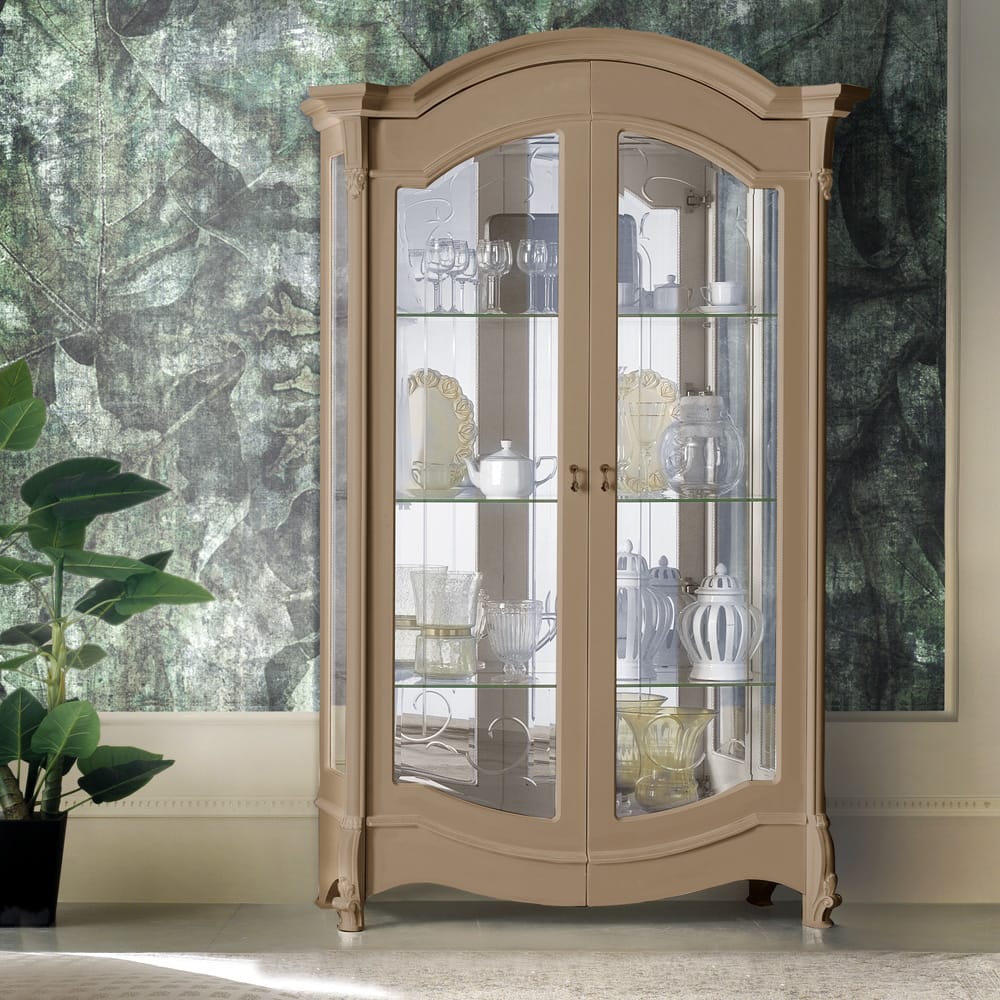 Crémeliane — French Provincial Arched Glass Display Cabinet