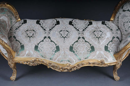 Épine de Lune — French Rococo Gilded Carved Chaise