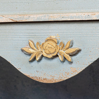 Château Bleu Buffet — French Provincial Carved Chest of Drawers