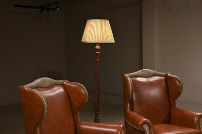 Domaine du Duc — Traditional Cognac Leather Wingback Armchair