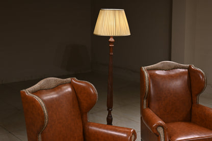 Domaine du Duc — Traditional Cognac Leather Wingback Armchair