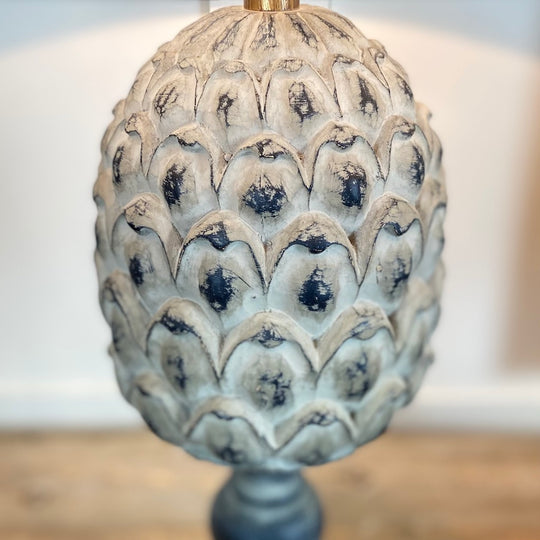 Mystique d’Ananas — French Provincial Carved Wood Table Lamp