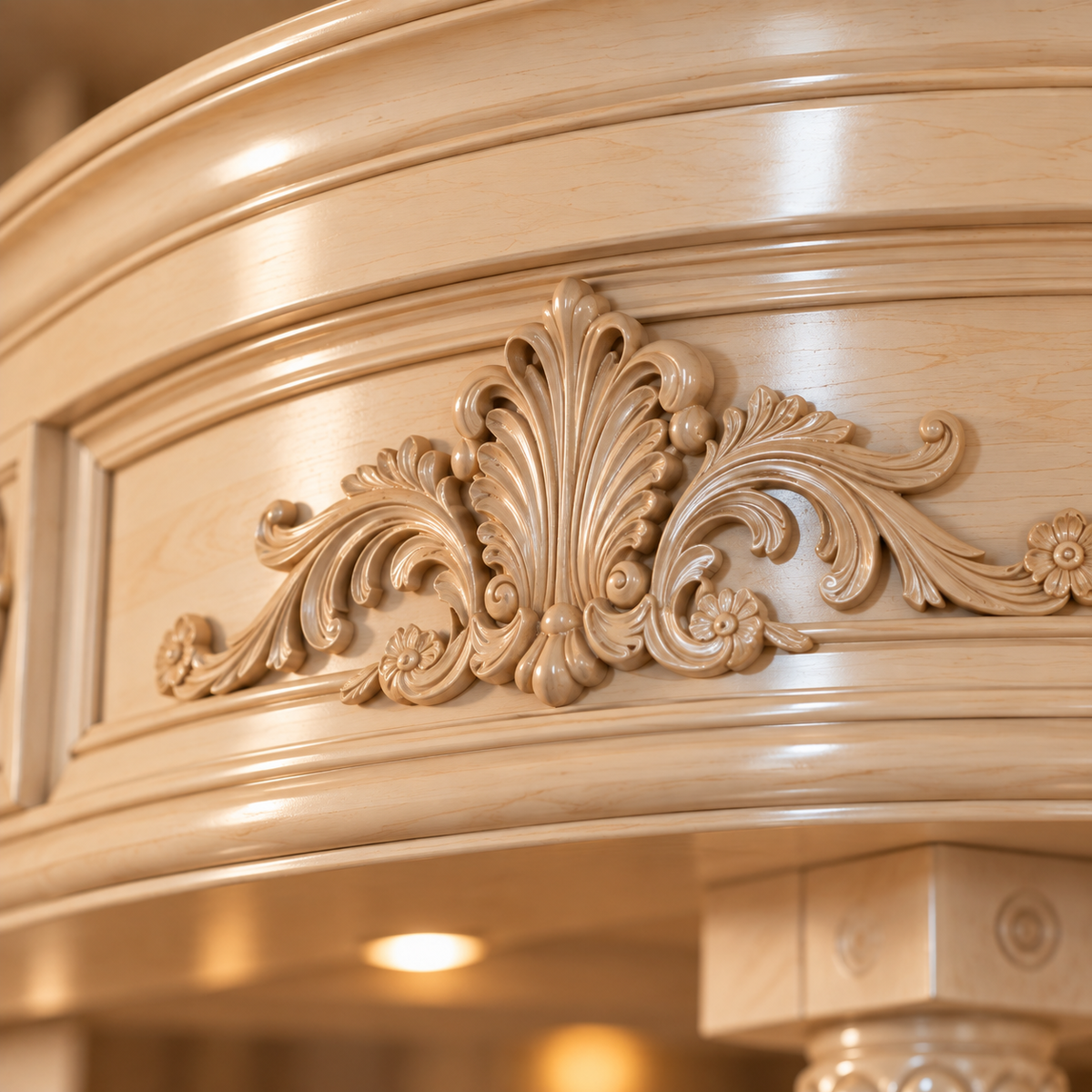 Nightcap Reverie — French Neoclassical Carved Bar Counter