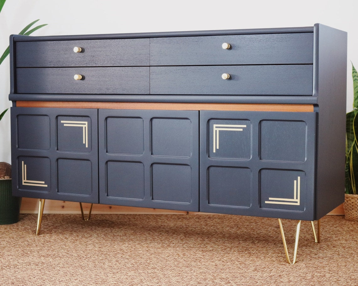 The Nocturne Buffet — Mid-Century Modern Painted Wood Sideboard