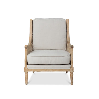 Isaleine — French Provincial Cane-Back Upholstered Armchair