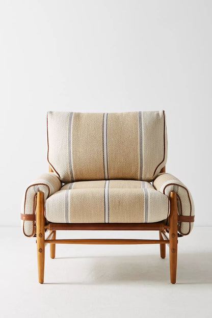 Chair with striped pattern on a white background