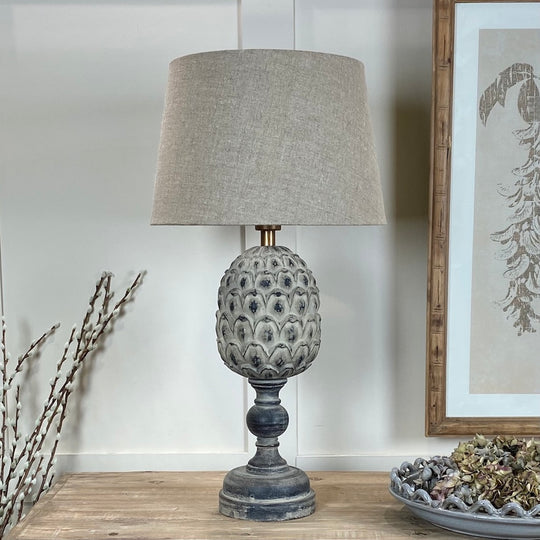 Mystique d’Ananas — French Provincial Carved Wood Table Lamp