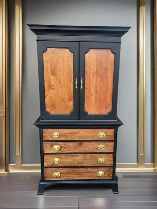 The Wexford Tallboy Armoire — Traditional Painted Wood Storage Cabinet