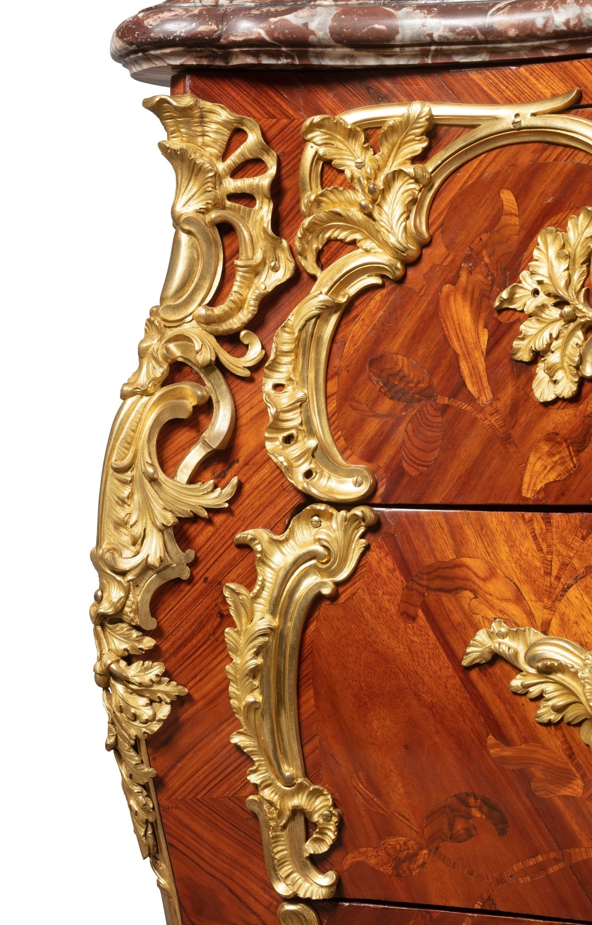 Wooden furniture with gold leaf detailing