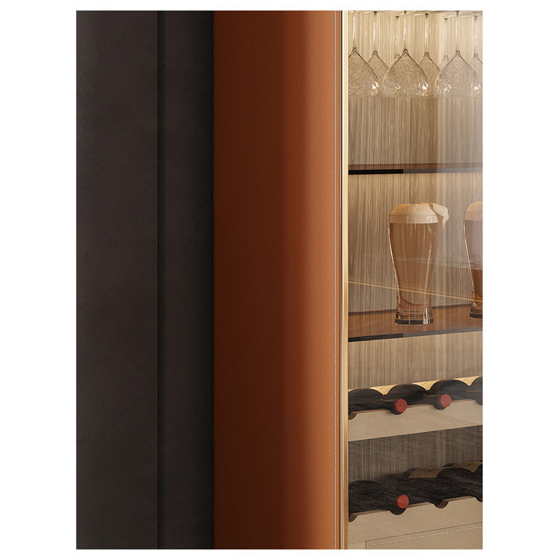 Aurielle — Contemporary Glass Door Bar Cabinet