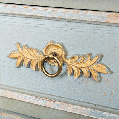 Château Bleu Buffet — French Provincial Carved Chest of Drawers