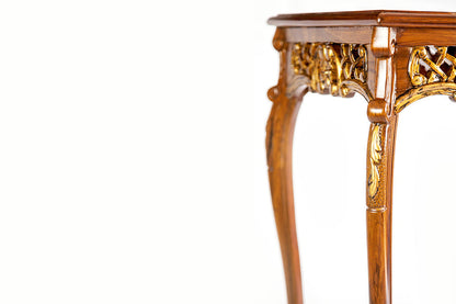 Aurelquin — Handcrafted Carved Wood Occasional Table