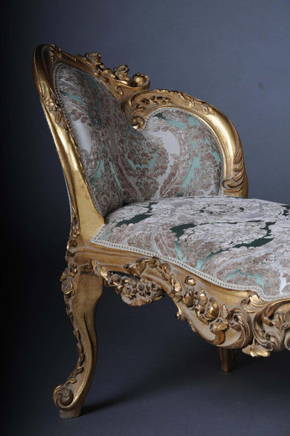 Épine de Lune — French Rococo Gilded Carved Chaise