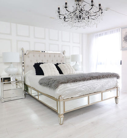 Éclat Frame — Neoclassical Upholstered Bed