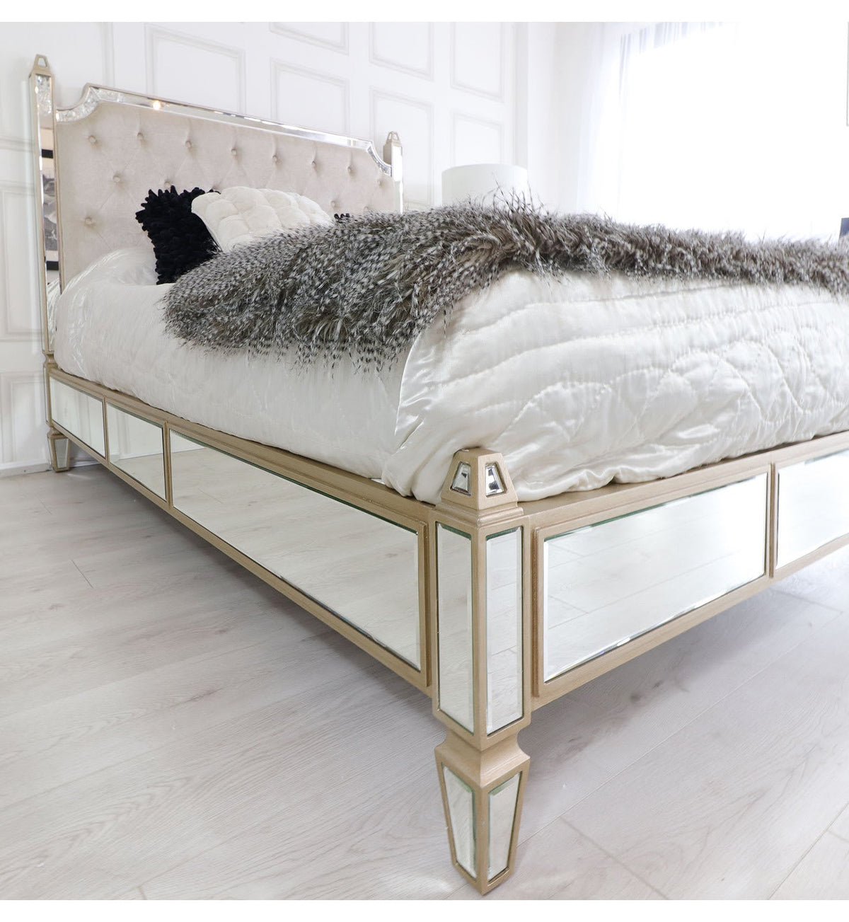 Éclat Frame — Neoclassical Upholstered Bed
