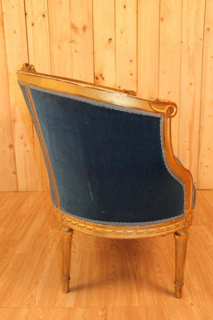 Saphir Impérial — French Neoclassical Gilded Settee