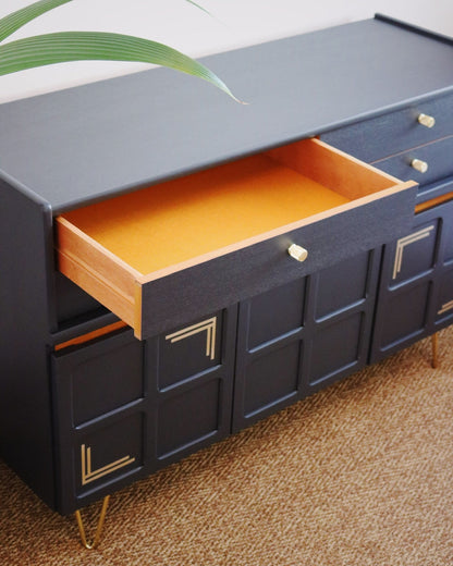 The Nocturne Buffet — Mid-Century Modern Painted Wood Sideboard