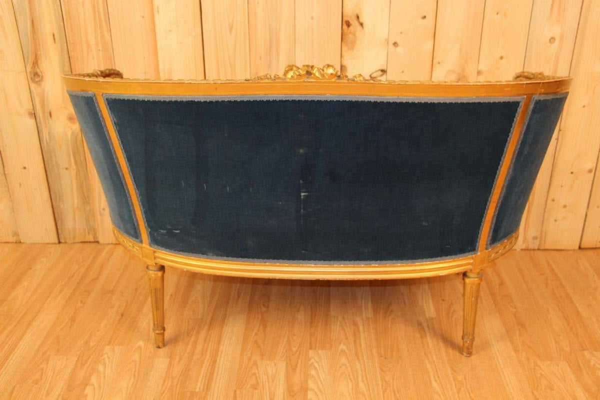Saphir Impérial — French Neoclassical Gilded Settee