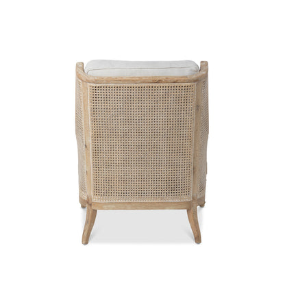 Isaleine — French Provincial Cane-Back Upholstered Armchair