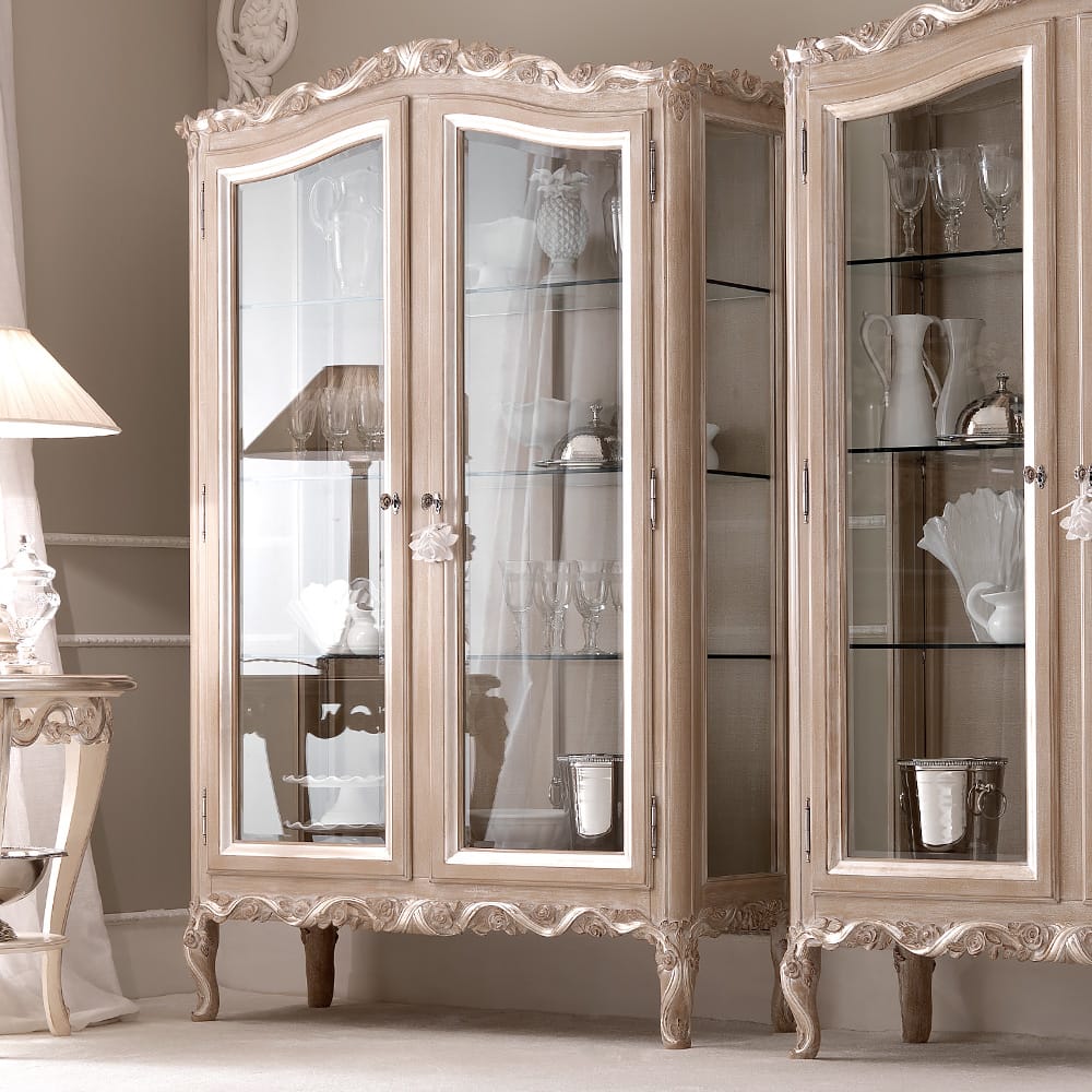 Roselienne — Italian Carved Display Cabinet