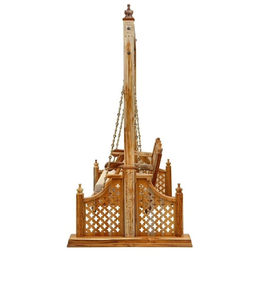 Suvarnéta Viraas — Handcrafted Carved Wood Canopy Swing