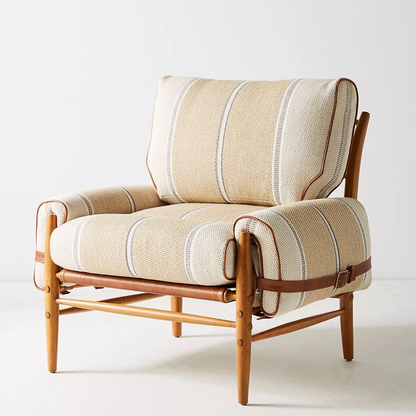 Solvienne — Contemporary Upholstered Wooden Lounge Chair