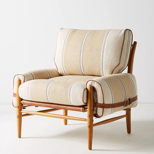 Solvienne — Contemporary Upholstered Wooden Lounge Chair