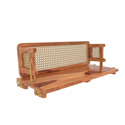 Chandura Woven — Handcrafted Teak & Cane Hanging Swing